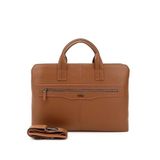 GÖNDERİR Unisex Hakiki Deri Notebook Ve Evrak Çantası DDUW801B2625 Kahve Antik