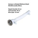 GONDEX Körüklü Lavabo Sifonu Çamaşır ve Bulaşık Makenise Çıkışlı- 75 cm