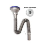 GONDEX Lüks Çöpmak Körüklü Evye Lavabo Sifonu, Geniş Ağızlı Gider Borusu Plastik Geniş Kafa 30-75 Cm, 32 mm