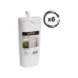 Gondol 0.5 Litre Beyaz Plastik Kalorifer Suluğu - Askı Kancalı, 6'lı Paket