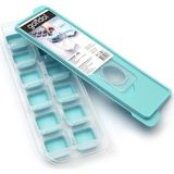 Gondol Bas Parmak Silikon Buz Kalıbı 12 Bölmeli 430 ml Sağlıklı Kullanım İçin Plastik Buzluk - Mavi