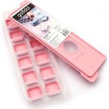 Gondol Bas Parmak Silikon Buz Kalıbı 12 Bölmeli Buz Kalıbı Silikon Buzluk - 210 ml - Pembe