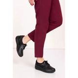 Gondol Comfort Bolle Ortopedik Deri Strech Ayakkabı AT.4206 Siyah Yılan