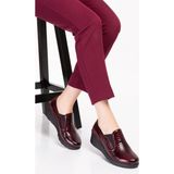 Gondol ESFA.4052-Bordo Croco Hakiki Deri Anatomik Taban Rahat Ayakkabı
