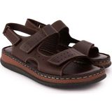 Gondol Unisex Hakiki Deri Cırtlı Ayarlanabilir Rahat Sandalet Hkm.31 - Kahverengi - 38 Kahverengi