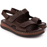 Gondol Unisex Hakiki Deri Cırtlı Ayarlanabilir Rahat Sandalet Hkm.31 - Kahverengi - 45 Kahverengi