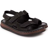 Gondol Unisex Hakiki Deri Cırtlı Ayarlanabilir Rahat Sandalet Hkm.31 - Siyah - 45 Siyah