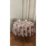 Gonk Yuvarlak,duck (Sıvı Itici ,leke Tutmaz) Kumaş,masa Örtüsü - 180 x 180 cm - Kiremit Rengi