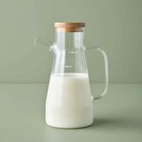 Gönül Borosilikat Cam Bambu Kapaklı Yağlık Sirkelik 900 ml