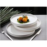 Gönül Collection Gönül Yuvarlak Porselen Tabak 25 cm – Şık ve Dayanıklı Servis Tabağı - 25 CM YUVARLAK SERVİS TABAĞI - Beyaz