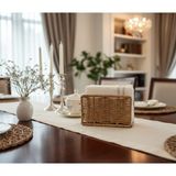 GÖNÜL COLLECTION Hasır Rattan Peçetelik Diktörtgen Saklama Kutusu
