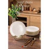 GÖNÜL Desenli 6’lı Pasta Tabağı Seti 19 cm – Gold Yaldız Kenarlı Tatlı & İkram Tabağı