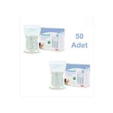 Gönül İşlerim Weewell Anne Sütü Saklama Poşeti 25'li x 2 Paket- 200 ml 50 Adet
