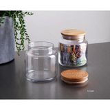 Gönül Mutfak Gönül 2734 Bambu Kapaklı Cam Kavanoz 9.5x10.5 cm 500 cc 3'lü