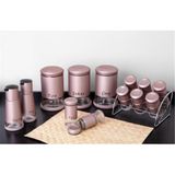 Gönül Mutfak Gönül Cam 13 Prç Rose Gold Baharat Takımı