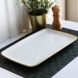 Gönül Seramik Meze Tabağı 33cm Beyaz Gold G2808