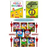 Gönül Yayıncılık 1. Sınıf Hızlı Okuma Kitabı+Bulmacalarla Öğreniyorum+1. Sınıf Büyük Boy 8'li Hikaye Kitabı Seti (Ciltli)