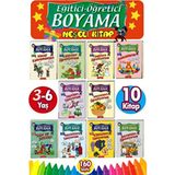 Gönül Yayıncılık Eğitici Öğretici Boyama Seti 10 Kitap Anonim Yazarlı 3-7 Yaş İçin