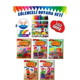GÖNÜL YAYINCILIK Okul Öncesi Eğitici Etkinlik Boyama Seti (3-6 YAŞ) Boyama Kalemli