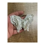 Gönülden Tasarım 10x4 Cm Boncuk İşleme Kabartma Kelebek Arma Dikiş Aplike