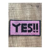 Gönülden Tasarım 11x6 Cm Pul Payetli Tasarım Pembe Yess Ütü Ile Yapışır Aplike Arma Yama