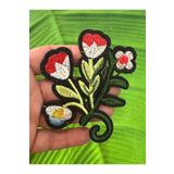 Gönülden Tasarım 12X8 CM ÜTÜ İLE YAPIŞAN ÇİÇEK NAKIŞ İŞLEME APLİKE ARMA DİKİŞ AKSESUARI