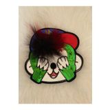 Gönülden Tasarım 16X17 cm Pul Peyetli Ponponlu Köpek Aplike Yama Arma