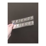 Gönülden Tasarım 2 Adet Ütü İle Yapışan Friends Yazılı Transfer Baskı Arma 20x3 Cm