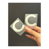 Gönülden Tasarım 2 Lİ ÜTÜ İLE YAPIŞAN C HARFİ ARMA TRANSSFER BASKI 5X5 CM BEYAZ