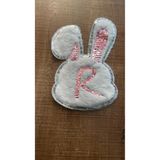 Gönülden Tasarım 23x16 Cm Peluş Payetli Tavşan Aplike Arma Yama Dikiş Aksesuarı
