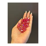 Gönülden Tasarım 25 Adet Kristal Küp Plastik Boncuk Set 1 cm - Pembe