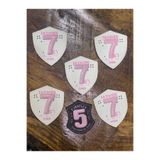 Gönülden Tasarım 5x4-6x5 cm 6 Adet Deri Rakam Set Aplike Arma Yama Hobi Çanta Aksesuarı