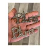 Gönülden Tasarım 9x4 Cm 2'li Ütü Ile Yapışan Gümüş Ve Füme Paris Yazılı Aplike Arma Yama Dikiş Aksesuarı