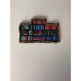 Gönülden Tasarım 9x6 cm Desenli Çizgili Taşlı ve Boncuklu Aplike Yama Arma 9x6 cm