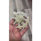Gönülden Tasarım 9x8 cm Ütü Ile Yapışan Simli Denizci Çapa Arma Yama Dikiş Aksesuarı Aplike