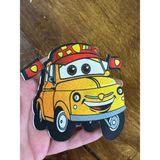 Gönülden Tasarım 9x9 cm Ütü Ile Yapışan Şimşek Mcqueen Araba Arma - Sarı