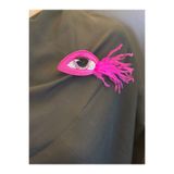 Gönülden Tasarım BONCUK İŞLEME KUŞ TÜĞLÜ BONCUK İŞLEME GÖZ BROŞ YAKA İĞNESİ 10X6 CM Pembe