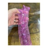 Gönülden Tasarım Pembe Boncuk Işleme Tasarım Arma Dikiş Aplike 41X3 cm