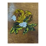 Gönülden Tasarım PUL PAYETLİ LOMON ARMA DİKİŞ APLİKE 17X15 CM