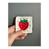 Gönülden Tasarım Triko Çilek Cep Arma Dikiş Aplike 9x9 Cm