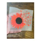 Gönülden Tasarım Ütü Ile Yapışan Çiçek Transfer Baskı Arma 11X11 cm - Kırmızı