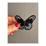 Gönülden Tasarım Ütü İle Yapışan Nakış İşleme Kelebek Arma Dikiş Aplike 6x4 Cm MAVİ