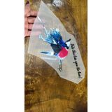 Gönülden Tasarım Ütü İle Yapışan Tasarım Renkli Kuş Transfer Baskı Arma 29x14 Cm