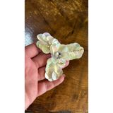 Gönülden Tasarım Zirkon Taşlı Pul Payetli Çiçek Arma Dikiş Aplike 8x8 cm - Ekru