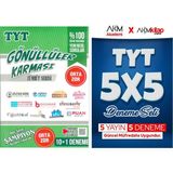 Gönüllüler Karması TYT Gönüller Karması 10 Lu Zümrüt ve Akm 5 Li Deneme Seti 2 Kitap
