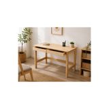GOOB %100 Masif Çam Ahşap Çalışma Masası 60x115 cm Doğal Çam Çekmeceli Minimal Yazı Masası Ahşap Ofis Bilgisayar Masası