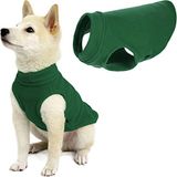 Gooby - Streç polar yelek kazak polar yelek ceket kazak köpek için orman yeşili, beden S (21,6 cm)
