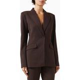 Good American Sculpted Blazer, Kadın Zarif Bel Kesimli-Modern Şık Ceket - Kahverengi