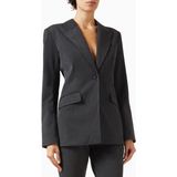 Good American Sculpted Blazer, Kadın Zarif Bel Kesimli-Modern Şık Ceket - XL - Koyu Gri