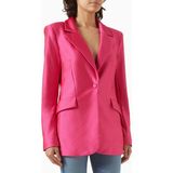 Good American Sculpted Blazer, Şık, Figür Düzeltici-Lüks Kadın Ceket - Pembe